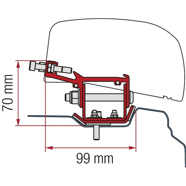 FIAMMA Adapter 2-tlg. Renault Trafic L2 ab 2014 für F40van